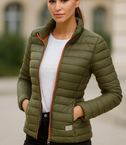 Blouson léger cintré taupe