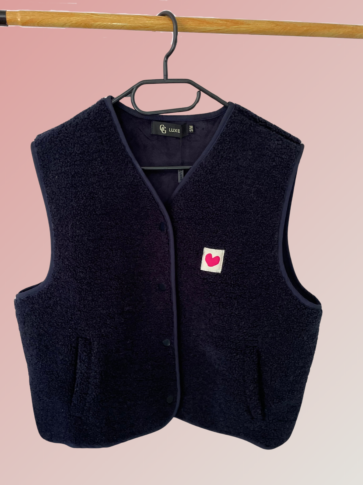 Veste sans manches effet peau de mouton