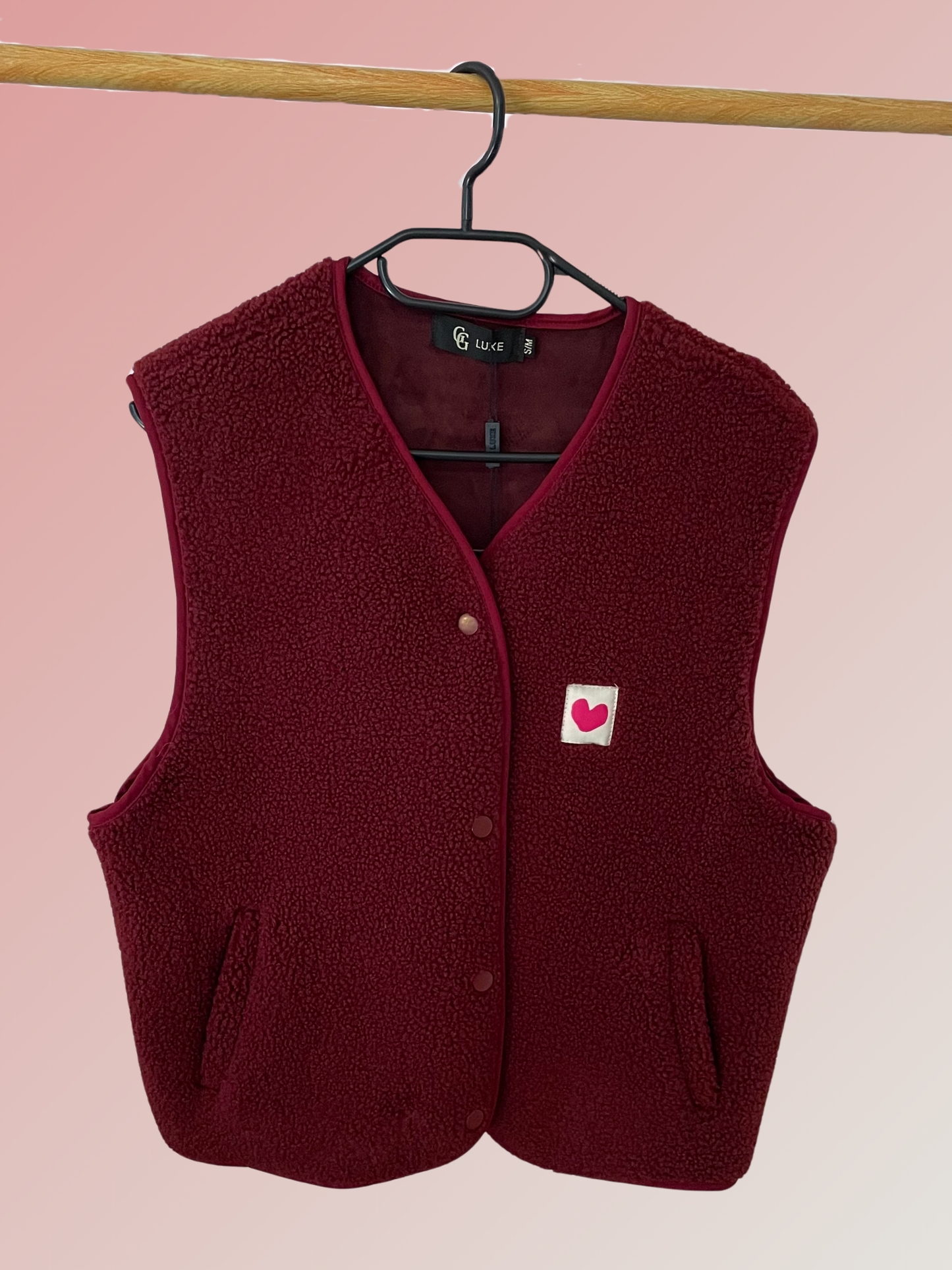 Veste sans manches effet peau de mouton