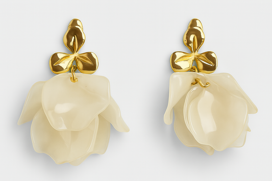 Boucles d’oreilles goutte fleur