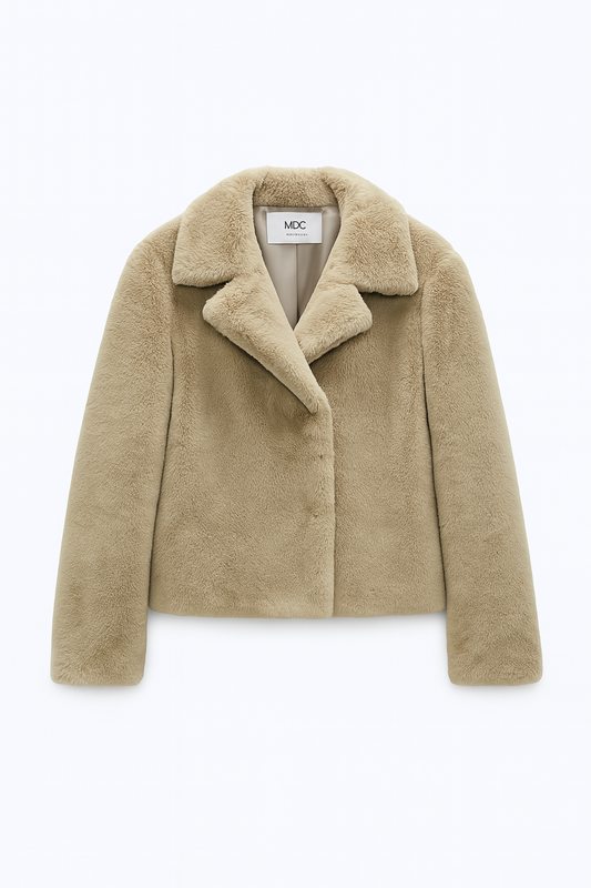 Veste mi-longue à poils