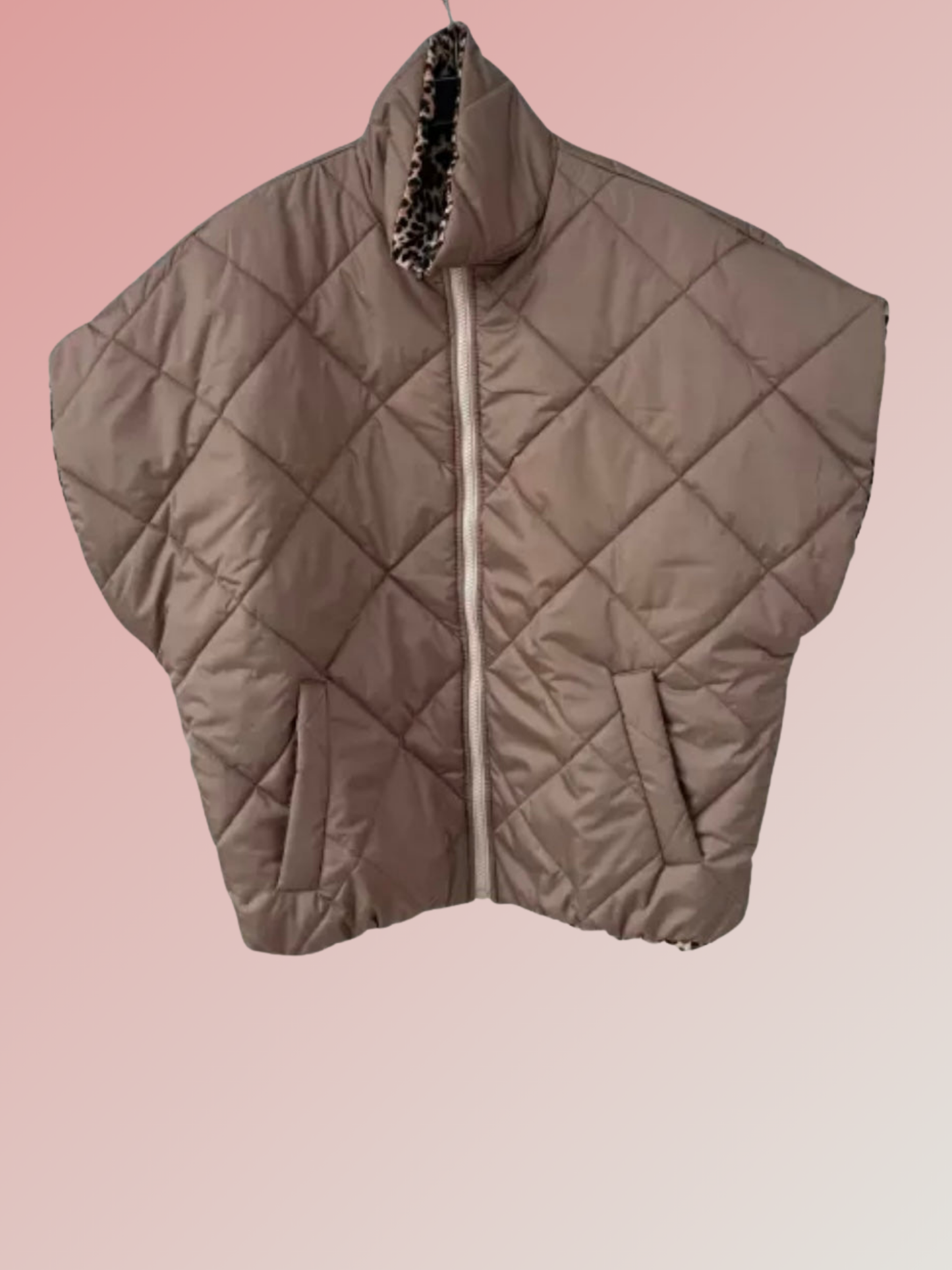 Blouson oversize sans manches réversible