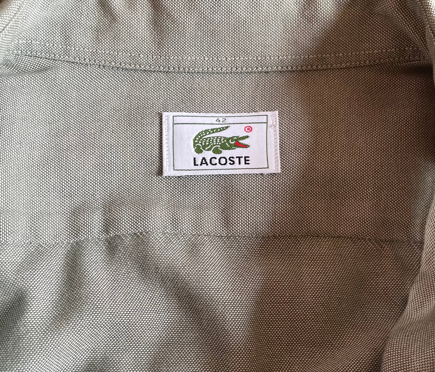 Chemise gris clair Lacoste