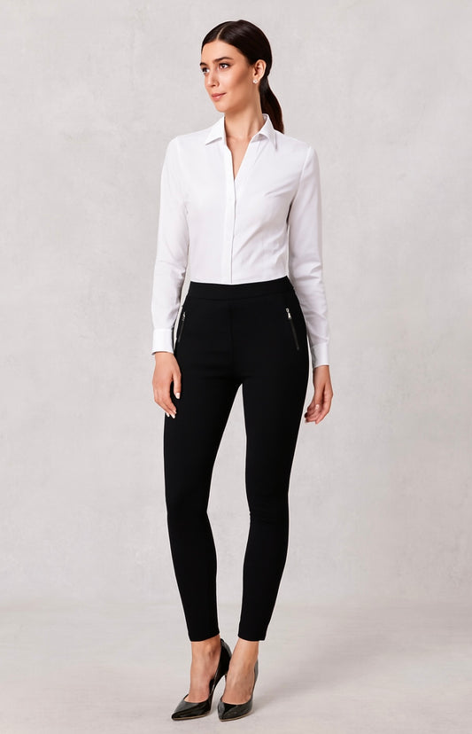 Pantalon noir poche à zip