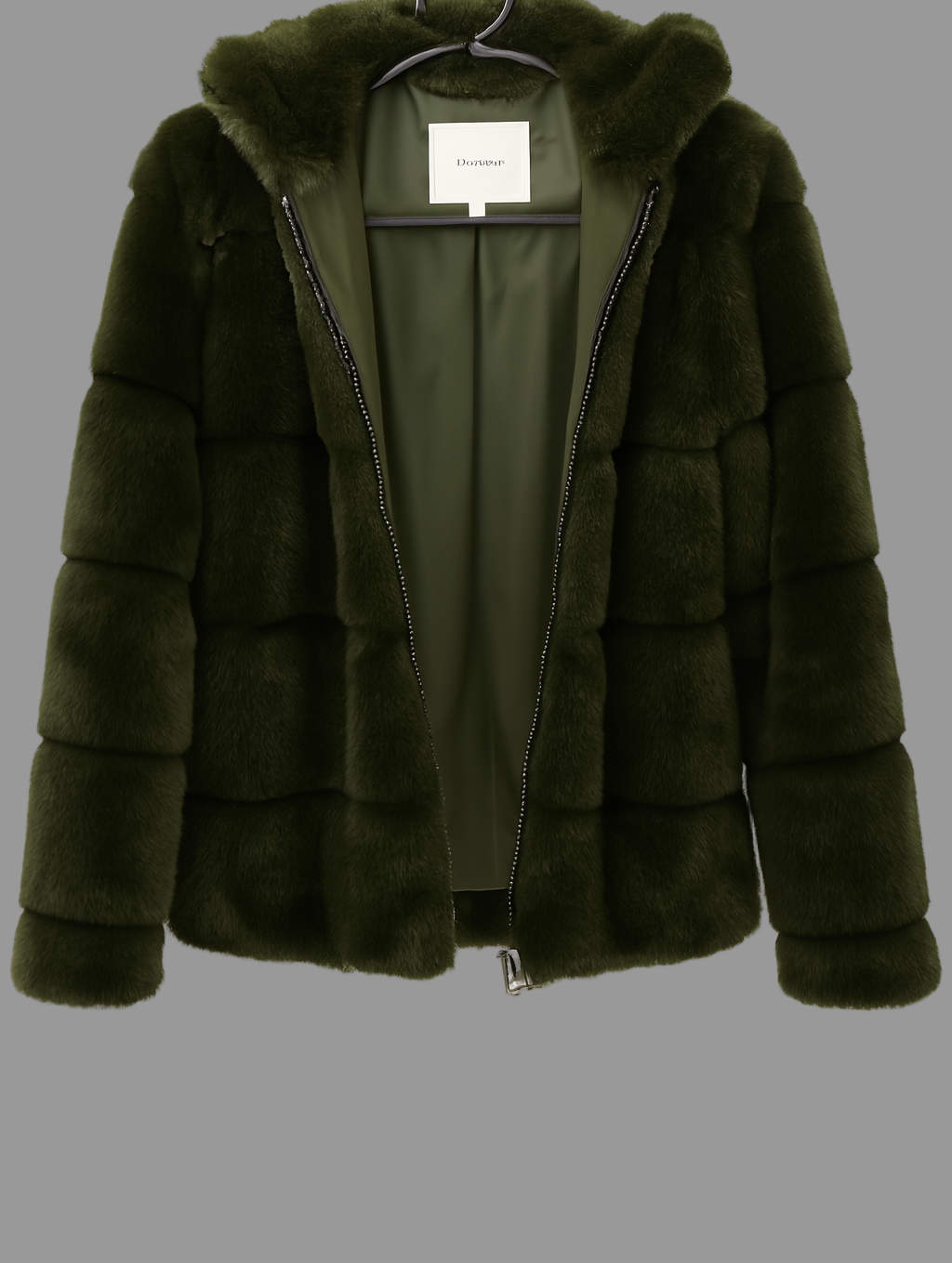 Veste fausse fourrure mi-long à poils