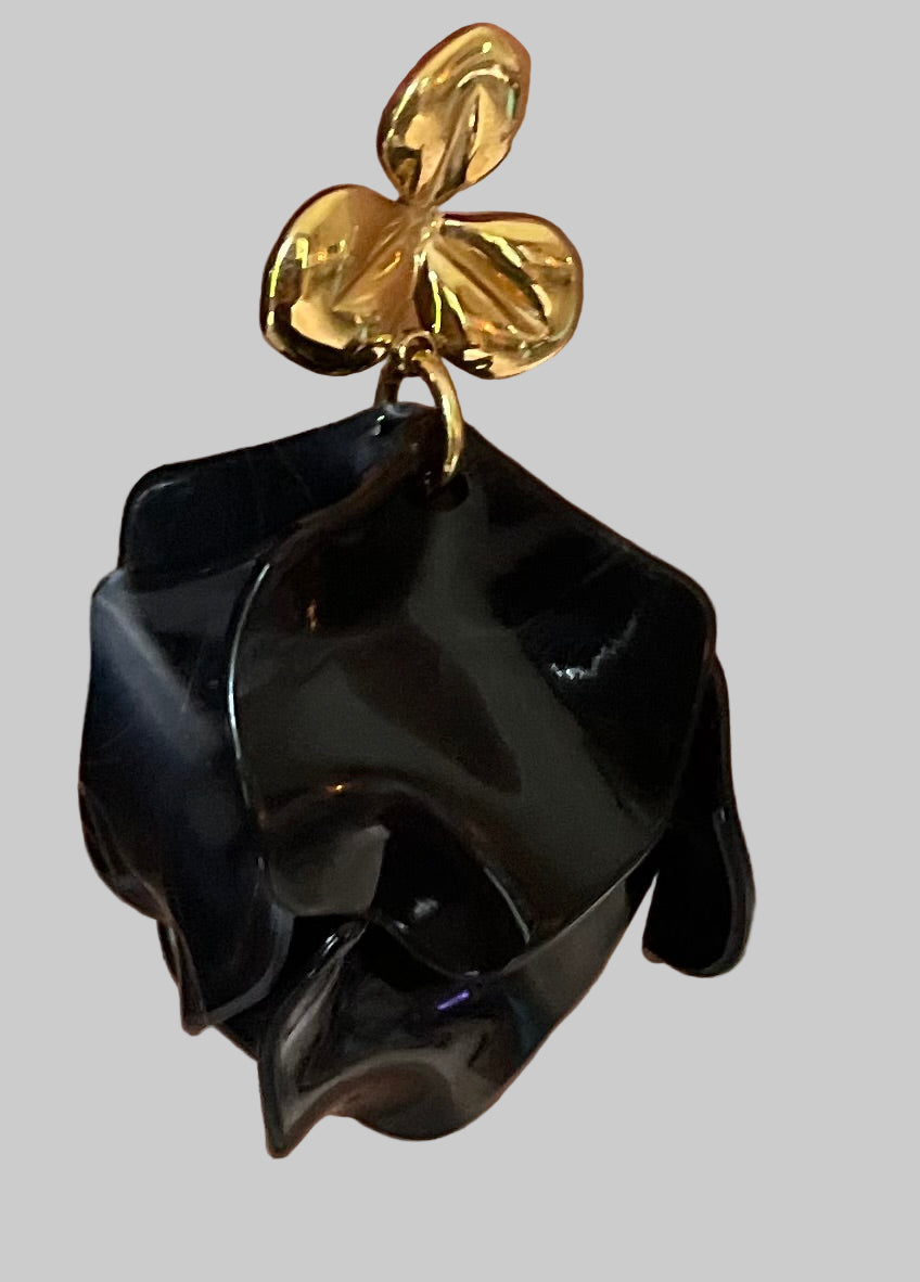 Boucles d’oreilles goutte fleur