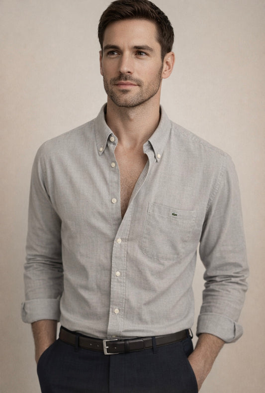 Chemise gris clair Lacoste