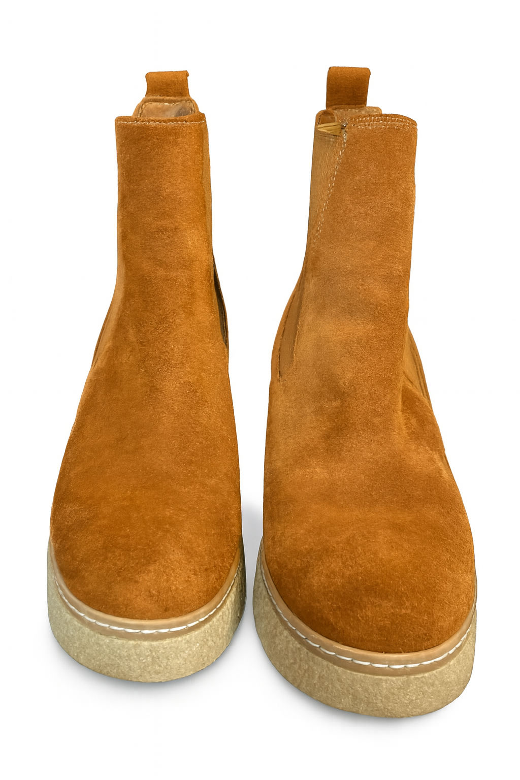 Bottines cuir en daim Marron clair