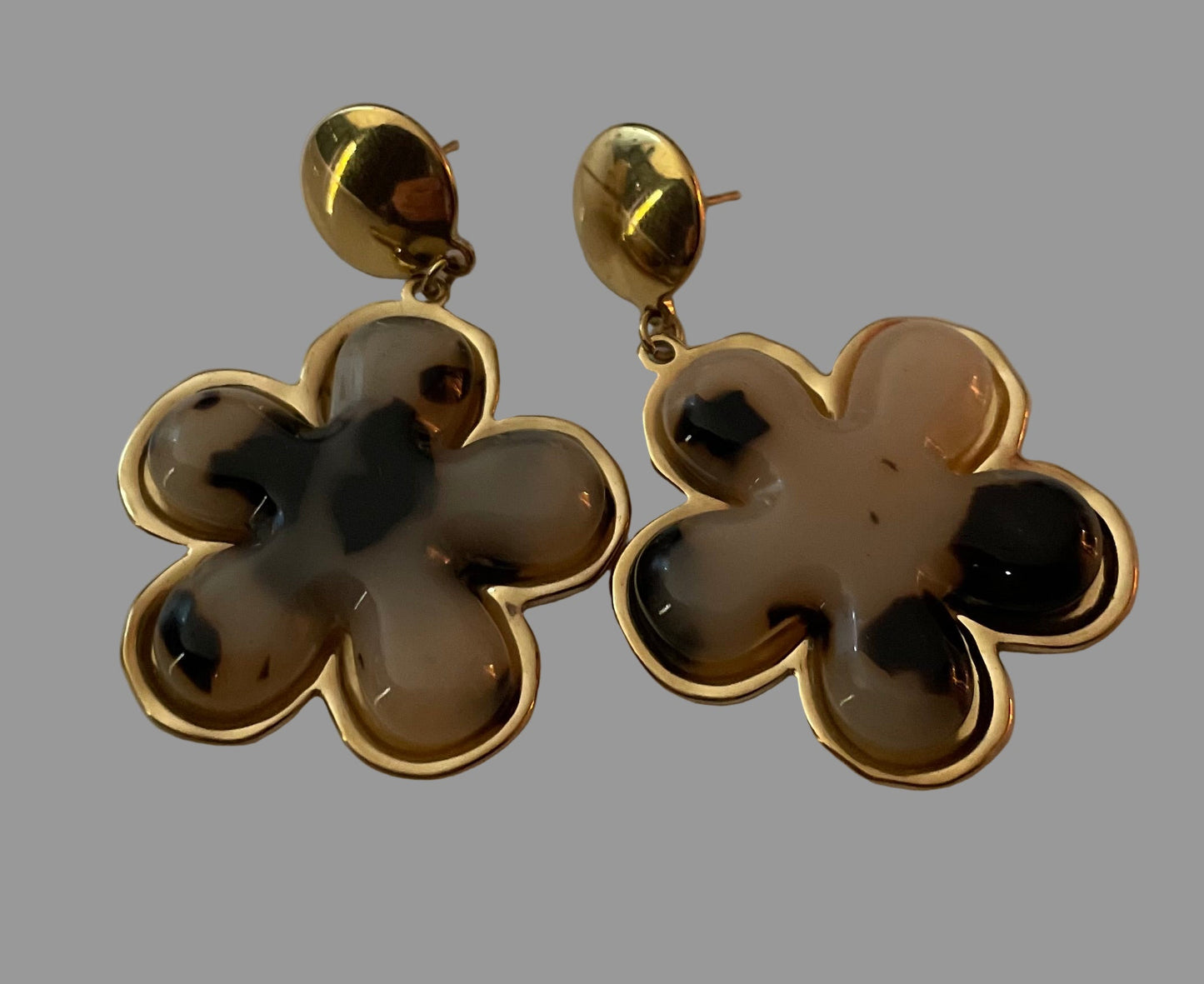 Boucles d’oreilles fleur léopard